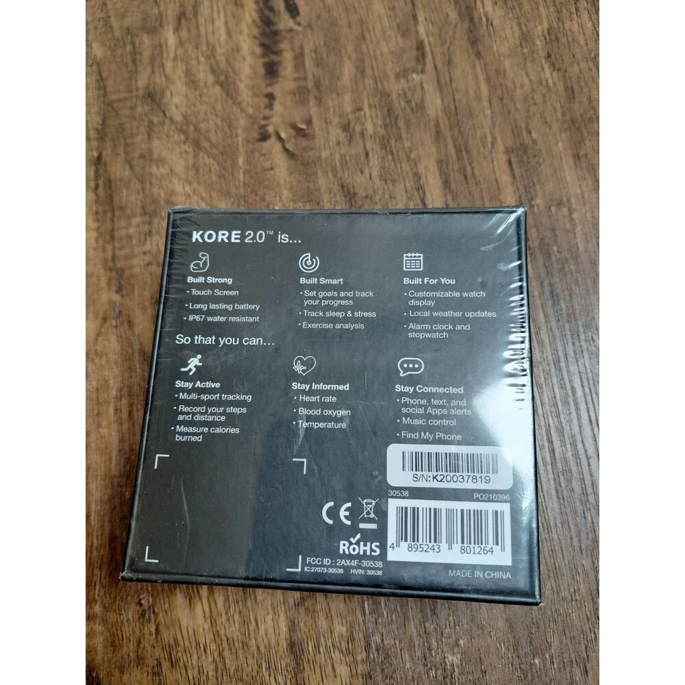 KoreHealth Kore 2.0 Fitness Tracker - Black